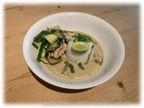 Thai Green curry and rice