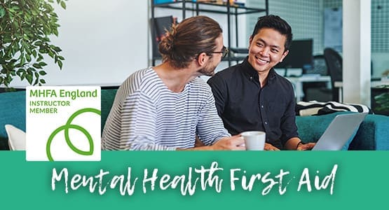 Mindcare Training's Mental Health First Aid (MHFA) banner.